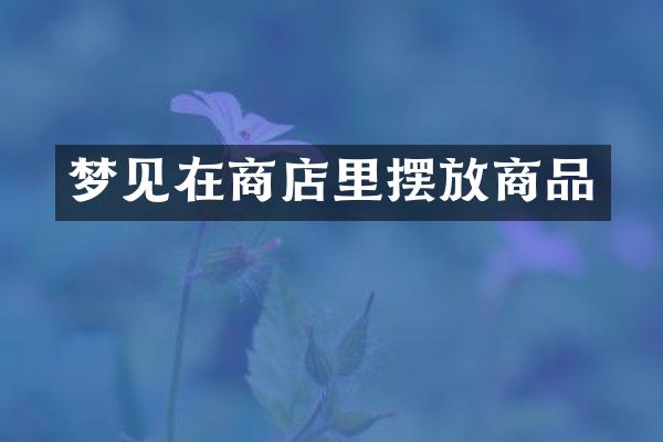 梦见在商店里摆放商品