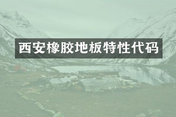 西安橡胶地板特性代码
