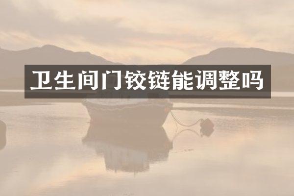 卫生间门铰链能调整吗