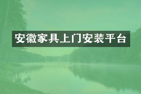 安徽家具上门安装平台