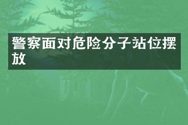警察面对危险分子站位摆放