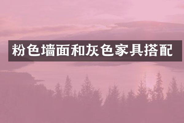 粉色墙面和灰色家具搭配
