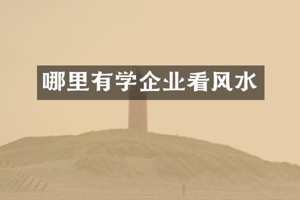 哪里有学企业看风水