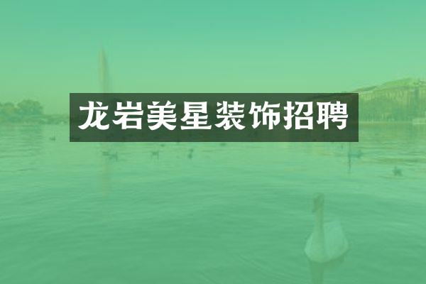 龙岩美星装饰招聘