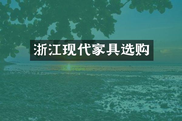 浙江现代家具选购