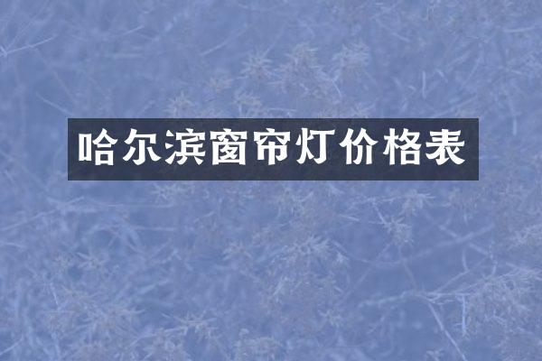 哈尔滨窗帘灯价格表