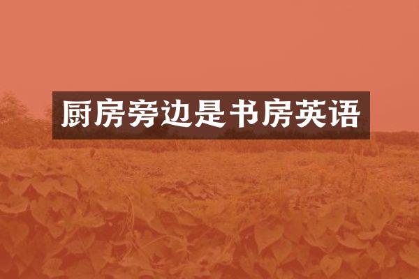厨房旁边是书房英语