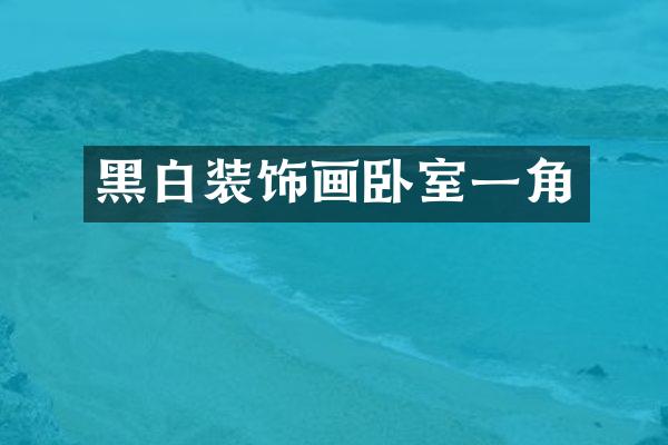 黑白装饰画卧室一角