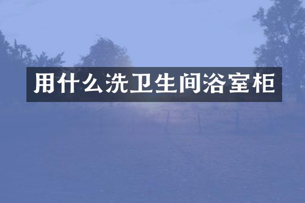 用什么洗卫生间浴室柜