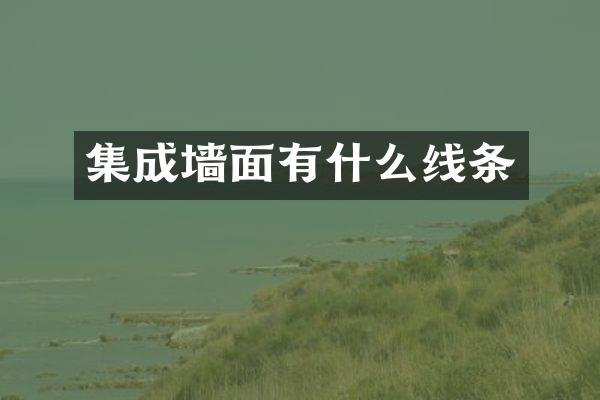 集成墙面有什么线条