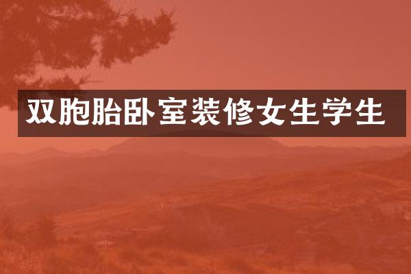 双胞胎卧室装修女生学生