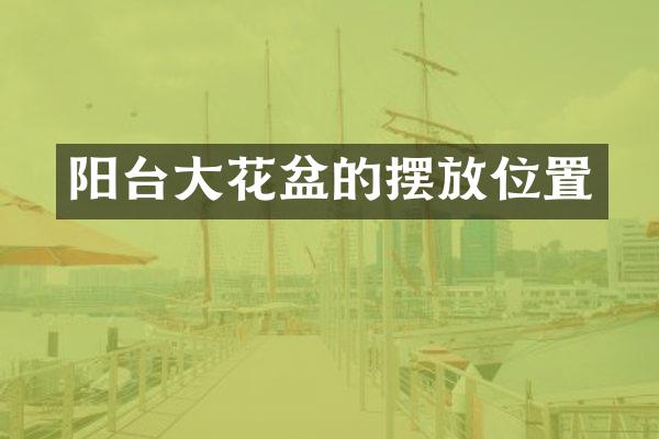 阳台大花盆的摆放位置