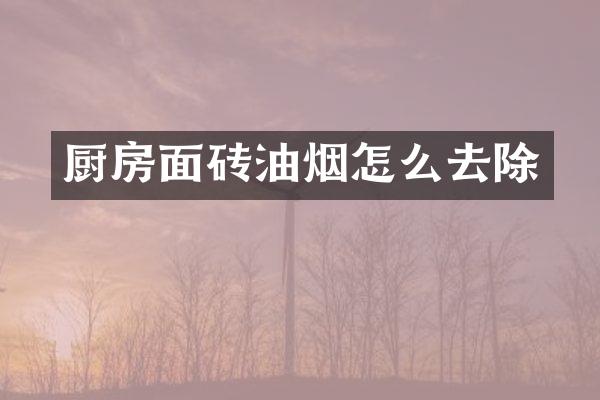 厨房面砖油烟怎么去除