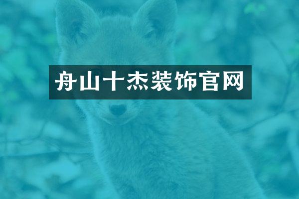 舟山十杰装饰官网