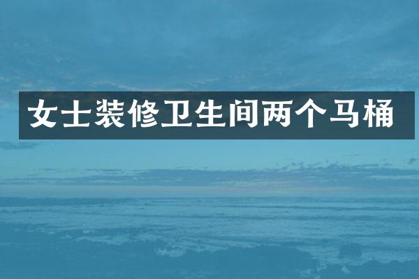 女士装修卫生间两个马桶