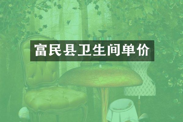 富民县卫生间单价