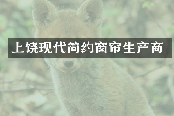 上饶现代简约窗帘生产商