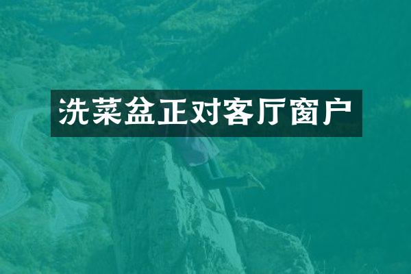 洗菜盆正对客厅窗户