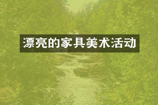 漂亮的家具美术活动