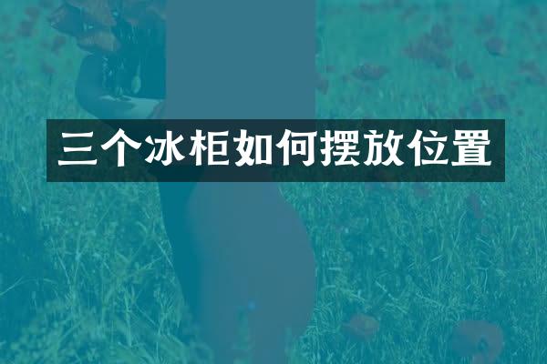 三个冰柜如何摆放位置