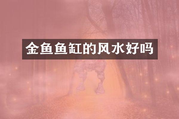 金鱼鱼缸的风水好吗