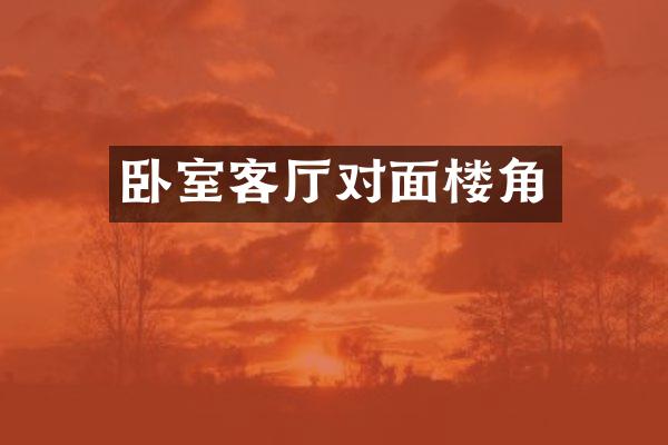 卧室客厅对面楼角