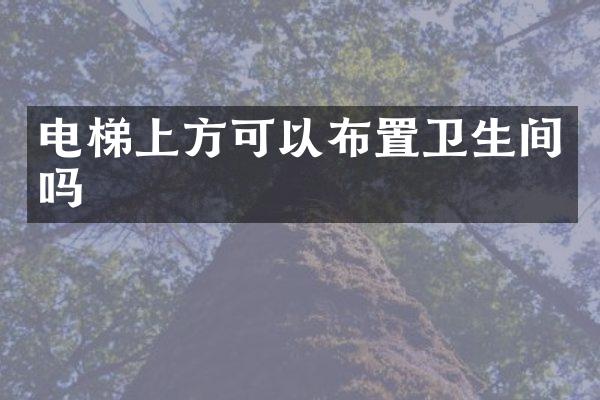 电梯上方可以布置卫生间吗