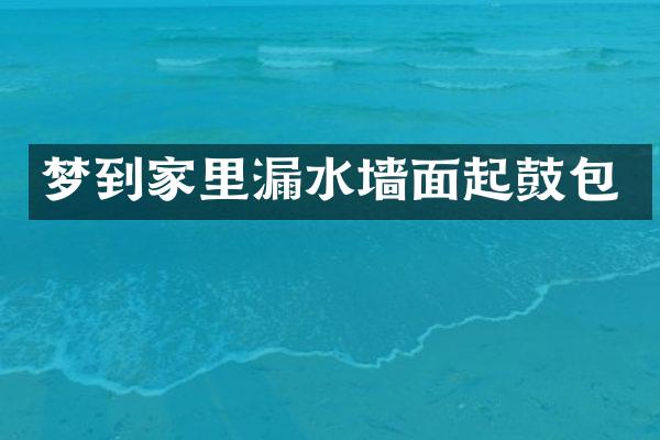 梦到家里漏水墙面起鼓包