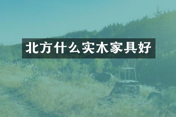 北方什么实木家具好