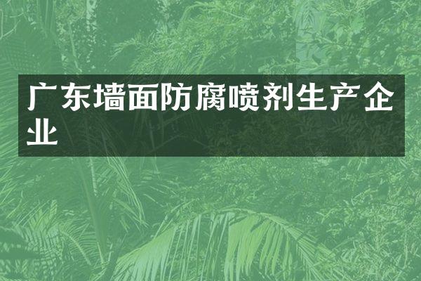 广东墙面防腐喷剂生产企业
