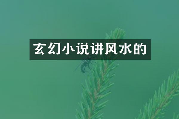 玄幻小说讲风水的