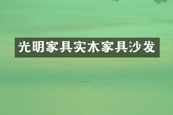 光明家具实木家具沙发