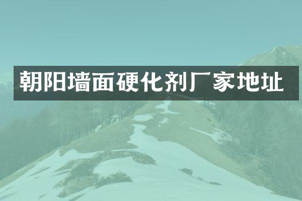 朝阳墙面硬化剂厂家地址