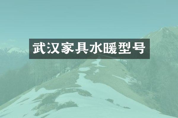武汉家具水暖型号