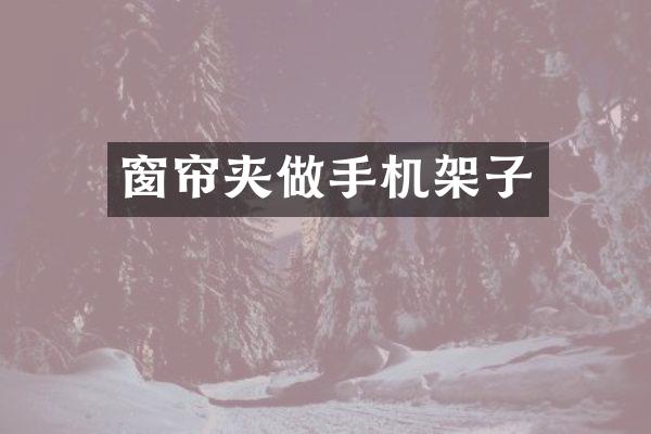 窗帘夹做手机架子