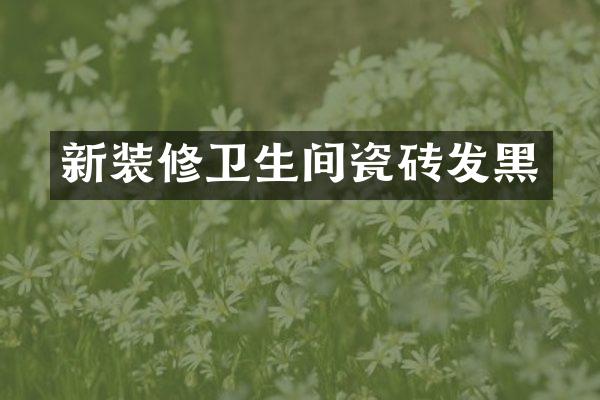 新装修卫生间瓷砖发黑
