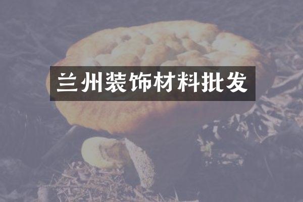 兰州装饰材料批发
