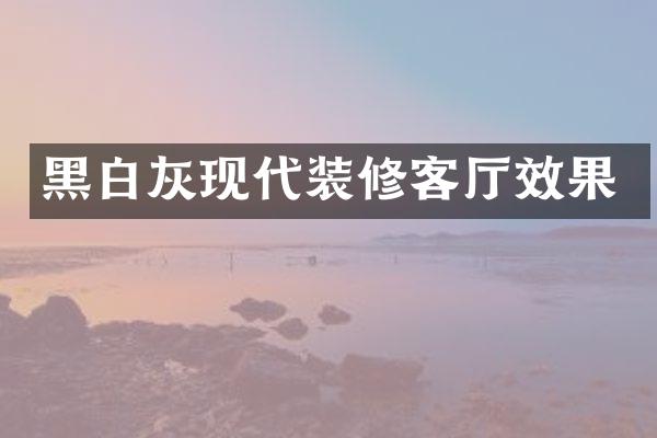 黑白灰现代装修客厅效果
