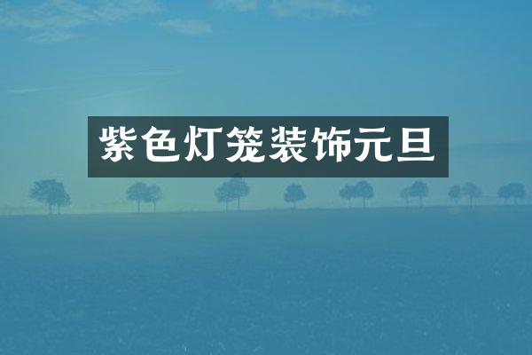 紫色灯笼装饰元旦