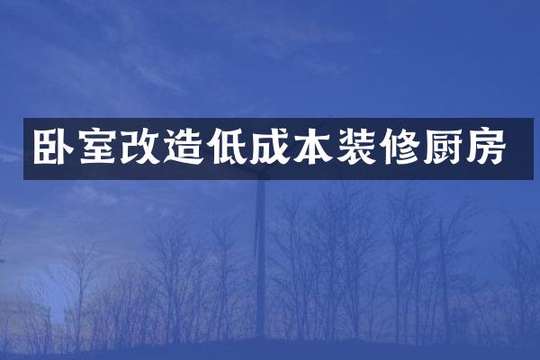 卧室改造低成本装修厨房