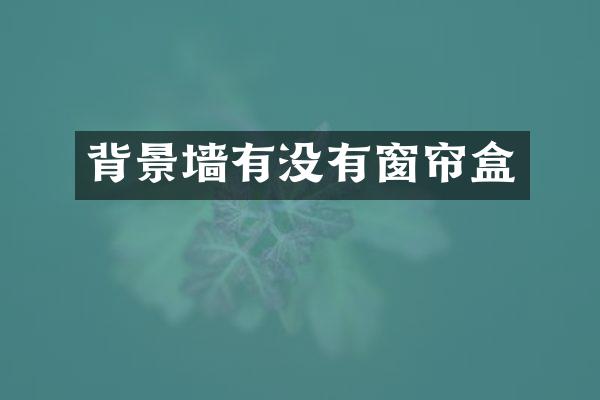 背景墙有没有窗帘盒