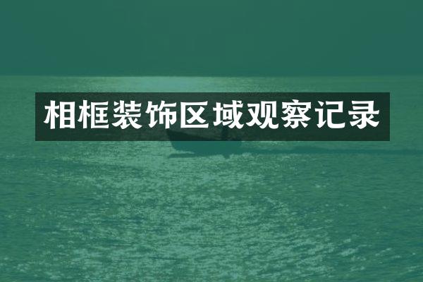 相框装饰区域观察记录