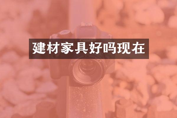 建材家具好吗现在