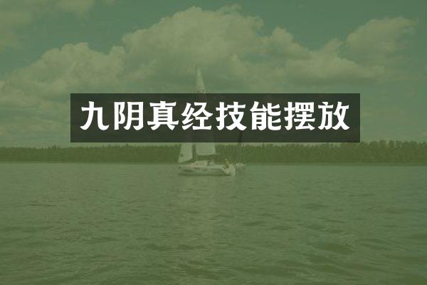 九阴真经技能摆放