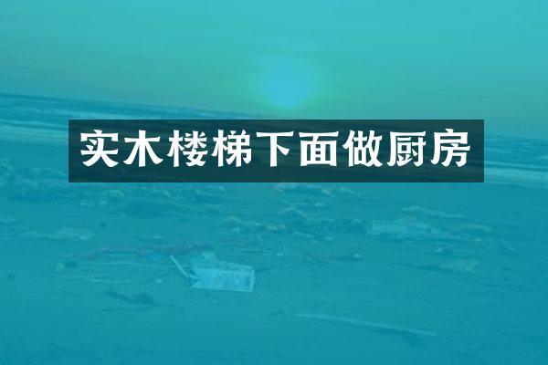 实木楼梯下面做厨房