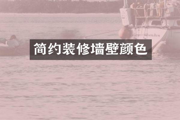 简约装修墙壁颜色
