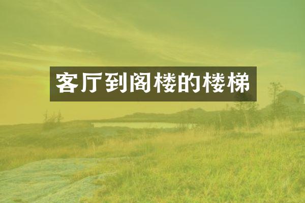 客厅到阁楼的楼梯