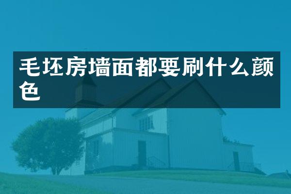 毛坯房墙面都要刷什么颜色