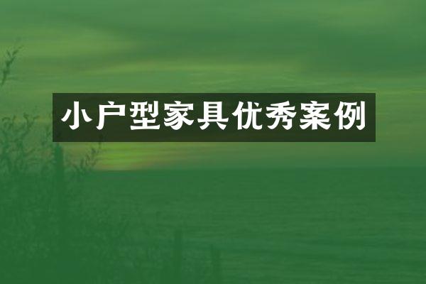 小户型家具优秀案例