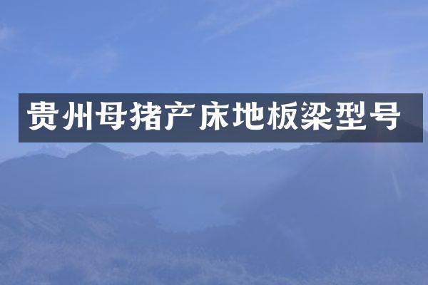 贵州母猪产床地板梁型号